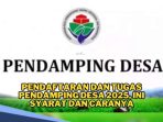 Rekrutmen Pendamping Desa 2025, Simak Skema Tahapan Seleksinya