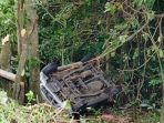 Mobil Daihatsu Xenia Terjun Kejurang di OKU Selatan, Begini Kondisinya