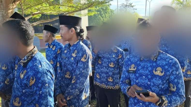 Upacara Harkitnas di OKU Timur, ASN Gondrong Jadi Sorotan Publik
