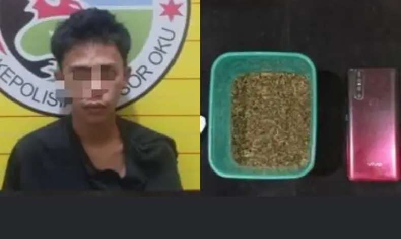 Simpan Ganja Dalam Lemari, Remaja di OKU Ditangkap Polisi