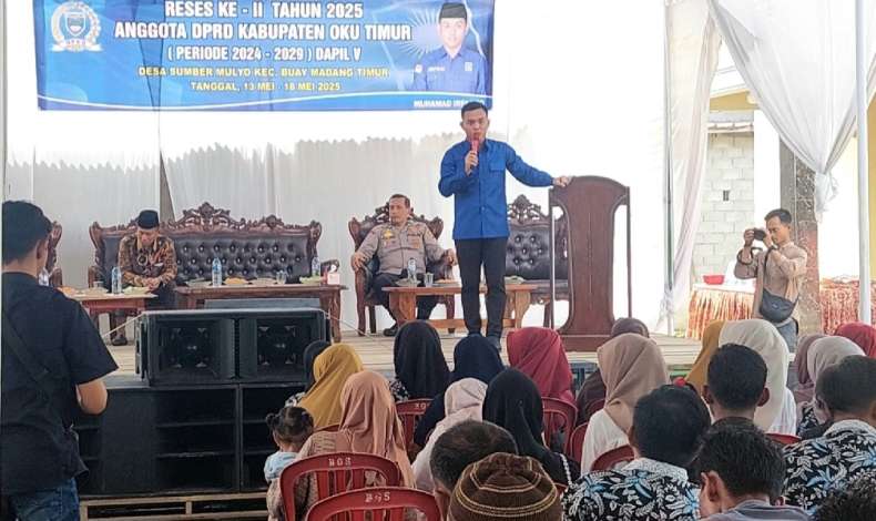 Reses di Desa Sumber Mulyo, Muhamad Irfanjid Prioritaskan Jalan, Irigasi Pertanian dan Keamanan