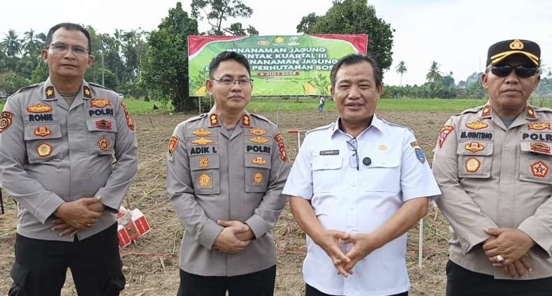 Dispertan dan Polres Gaspol Tanam Jagung, Target 19.000 Hektare