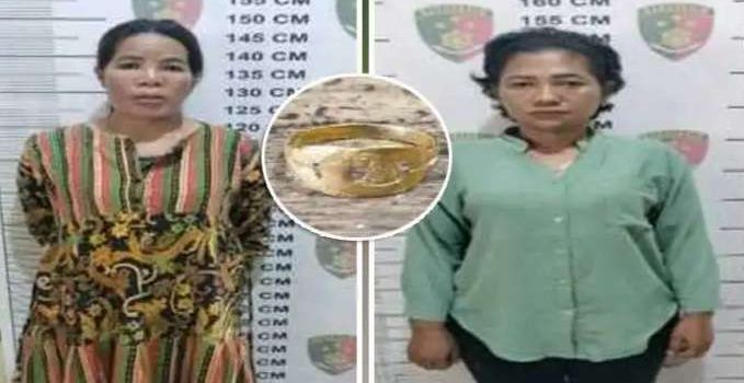 Dua IRT Tertangkap Curi Emas di Toko Sinar Ogan OKU Selatan