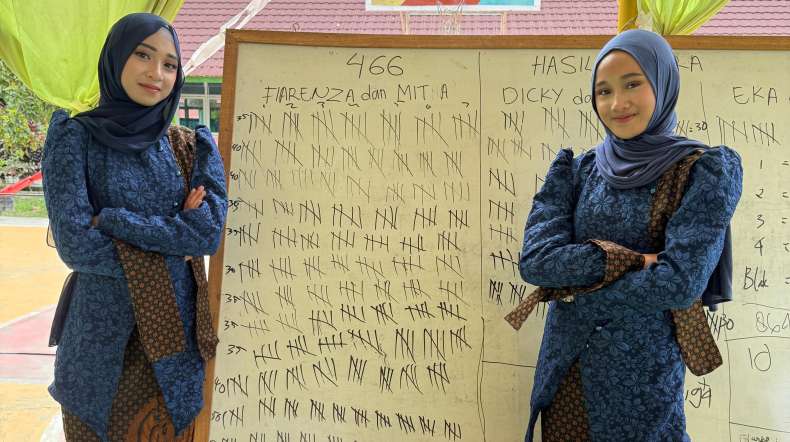 Pemilihan Ketua dan Wakil OSIS SMPN 1 BMR, Fiarenza–Fathma Raih Suara Tertinggi