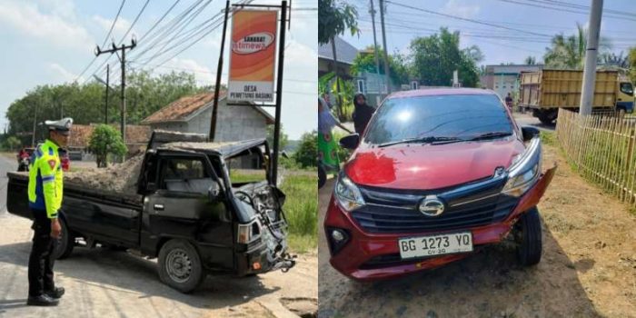 Tabrakan L300 Dengan Sigra, Dua Penumpang Alami Luka