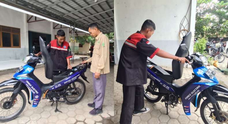 SMKN 1 Martapura Pelopor Konversi Motor Listrik di OKU Timur