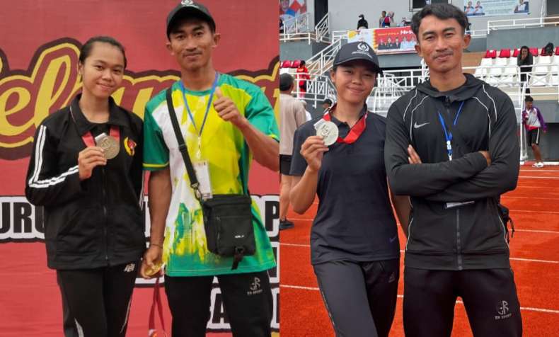 Atlet Atletik Risa Nur Alif Raih Dua Medali Perak di Porprov Sumsel
