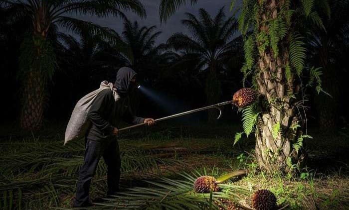 Kepergok Curi Buah Sawit, Tiga Pemuda Tertangkap Warga
