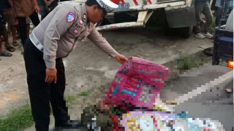 Gambar_22262 Kecelakaan Tragis, Pelajar Tewas Terlindas Truk LPG di Belitang