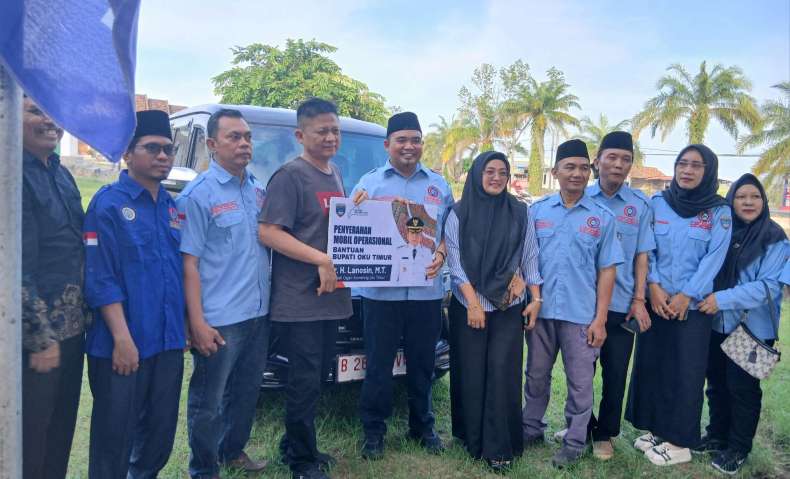 DPC KSPSI OKU Timur Terima Bantuan Mobil Operasional dari Bupati Lanosin
