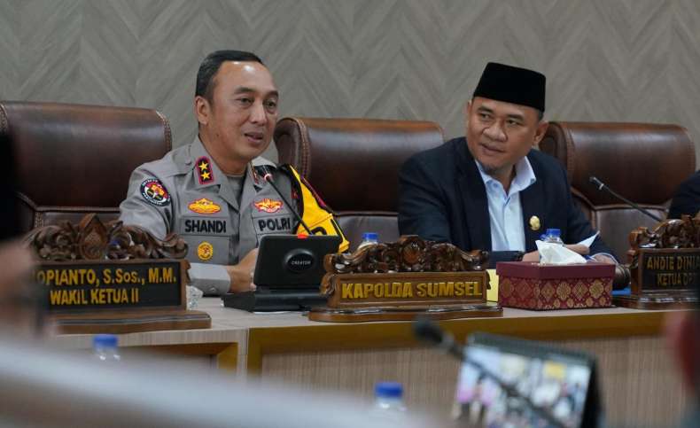 Kapolda Sumsel Sandi Nugroho Kunjungi DPRD, Perkuat Sinergi Jaga Kamtibmas