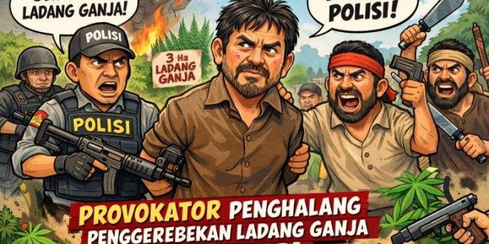 Provokator Penghalang Penggerebekan Ladang Ganja 3 Hektare Ditangkap