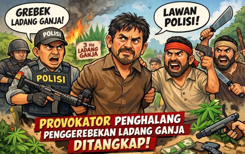 Provokator Penghalang Penggerebekan Ladang Ganja 3 Hektare Ditangkap