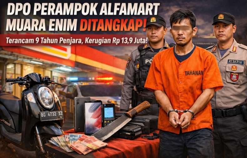 DPO Perampokan Alfamart Ditangkap, Polisi Sita Parang dan Motor