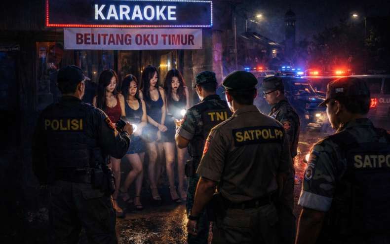 Razia Karaoke di Belitang, Tim Gabungan Pergoki LC Masih Standby