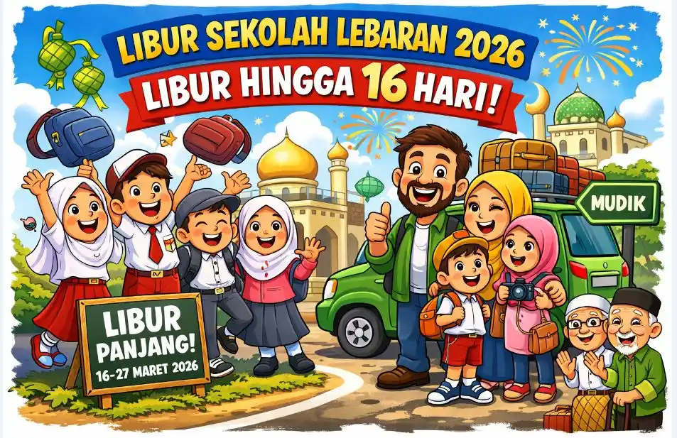 Jadwal Libur Sekolah Idul Fitri 2026 untuk SD, SMP dan SMA