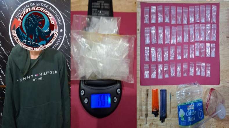 Ringkus Bandar Narkotika di Belitang, Polres OKU Timur Sita 47 Paket Sabu