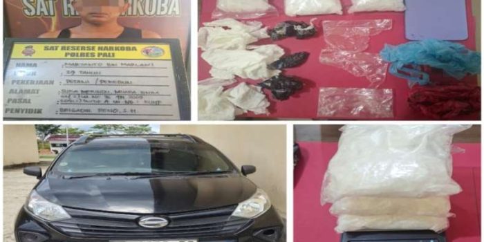 Polres PALI Ringkus Kurir Narkoba Lintas Kabupaten, Sita 302 Gram Sabu