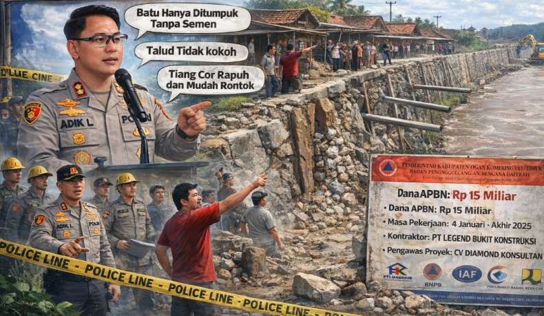 Tanggapi Proyek Talud Rp 15 Miliar Asal Jadi, Kapolres OKU Timur Segera Turunkan Tim