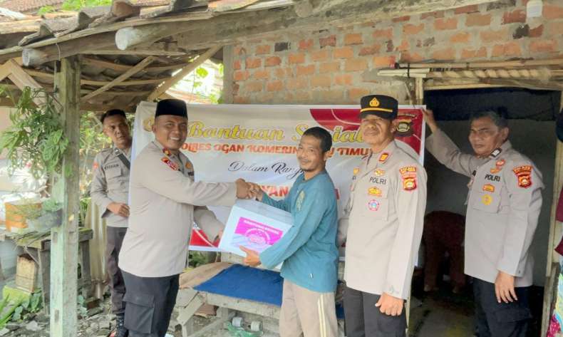 Polres OKU Timur Salurkan 989 Paket Bansos Jelang HUT Bhayangkara ke-80