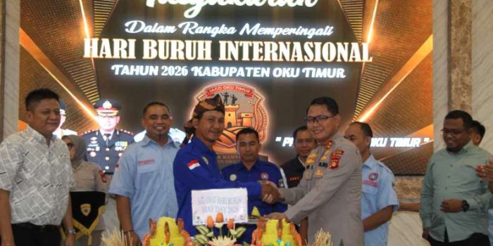 Kapolres OKU Timur Buka Sarasehan May Day 2026,SPSI Sampaikan Lima Tuntutan Buruh